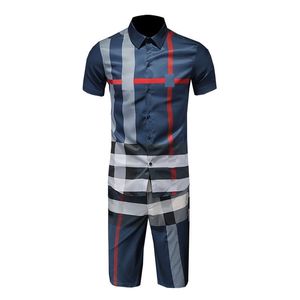高品質のデザイナー2024新しいメンズジョギングスーツサマーツーピースラペルTシャツM-5XL