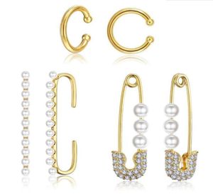 Safety Pin European Women Hoop Hie Drop Delivery 2021 örhängen Juvelysummer Fashion Jewelry Fresh Sea Pearl Bead Earring White 4716757