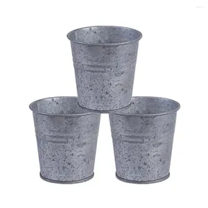 Vazolar 3pcs metal çiçek kovası rustik pot ekici vintage bahçe çiftlik evi vazo düğün merkezinde