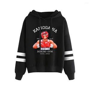 Men's Hoodies Anime Hajime No Ippo Kamogawa Boxing Gym Hoodie Unisex Pocketless Sleeve Sweatshirts Harajuku Streetwear Women Clothes