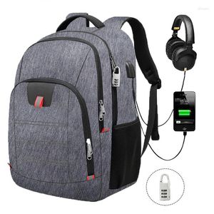 Backpack Multifunction Laptop Zackpacks Uomini per borse da 15-17 pollici di scuola ragazzo Viaggia per esterni Water Antifthobook Borsa