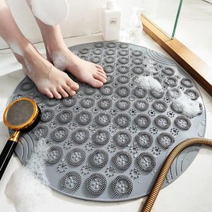 Tappetini da bagno rotondi non slip di sicurezza bagno in PVC con accessori per pad di massaggio in plastica del foro di scarico