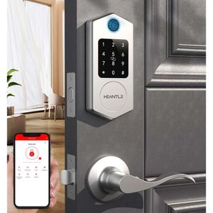 Heantle Intelligent Packence Lock Lock, 8-в-1 управление применением ввода без ключа, электронная клавиатура сенсорного экрана, защелка дверей с 2 рычагом