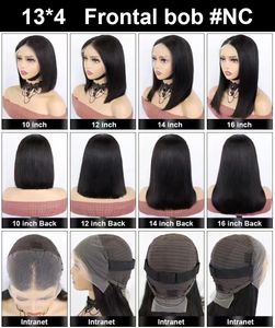 13x4ボブウィッグプリプルックされたレースフロントウィッグベイビーヘアで摘む150％密度女性のための短いボブのかつら