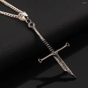 Chains Metal Broken Sword Necklace Fashion Retro Style Punk Vintage Short Man