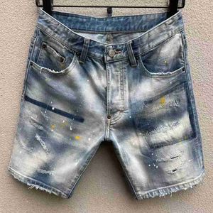 Jeans masculinos jeans jeans retos jeans buracos apertados calças jeans casual clube azul algodão azul verão Itália style38hj