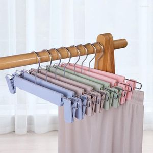 Cabides 5/10pcs calças de saia que economizam espaço com clipes ajustáveis racks de secagem não deslizante para camisas de casaco vestidos de roupas para crianças roupas