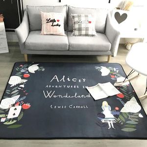 Teppiche moderner schwarzer und weißer Teppich nordischer Stil Wohnzimmer Schlafzimmer Nachttisch Kaffeetisch Sofa Matten Kinder/Baby Crawl Teppiche