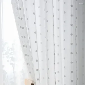 Cortina adorável creme branco tule tule romântico quarto cutilas puras para a janela viva janela voil véu sólido cortinas