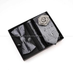 Conjunto de gravata do pescoço Men Tie Set 23 Color Casamento formal Floral CoCTIE SILK JACQUE