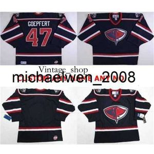 Vin Weng Wholesale 2016 Настройка ECHL South Sting Rays Mens Womens Kids 47 Bobby Goepfert Hockey Jerseys Cut Custom Emogle nome nom.