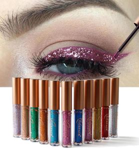 Glitter Eyeliner Makeup Shining Cosmetics 12 Colors Shimmer Metallic Eyeliner Liquid Lady Eye Makeup Beauty Tool4870406