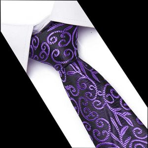 Neck Tie Set High Grade Factory Sale 7.5 cm Silk Brand Gravatas Men Tie Necktie Solid Black Clothing accessories Paisley Male lovers day