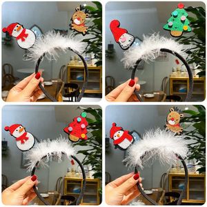 Snowflake Bands New Hair Feather Xmas Headband Christmas Glitter Hairband Party Decor Supplies Cosplay Halloween Props Cpa7040 915 band