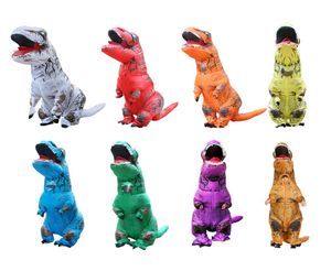 Bambini per adulti Costume di dinosauro gonfiabile T Rex Cosplay Party costumi di Halloween Costume per uomini Donne Donne Fancy Dress Abito C09276273110