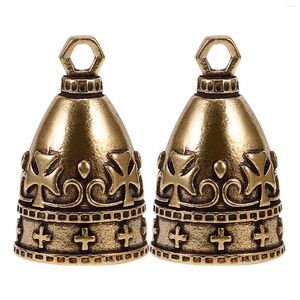 Party Supplies 2 Pcs Vintage Bell Festival Wind Chime Jewelry Making Home Decor Window Brass DIY Pendants