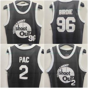 Moive 96 Birdie Jersey Basketball 2 Pac Retro College Vintage Pullover Jerseys All Stitched Black