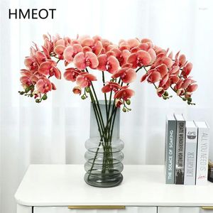 Decorative Flowers Feel Moisturizing Artificial Orchid Phalaenopsis Fake Plants Bonsai Living Room Home Christmas Decoration Wholesale Po