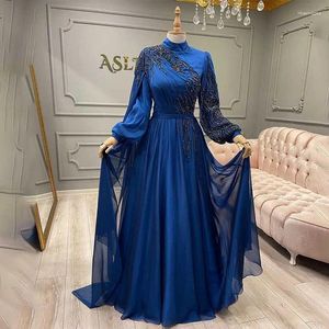 Abiti da festa verngo modesto abito da sera arabo Dubai maniche lunghe Applique perle per beadshigh cali