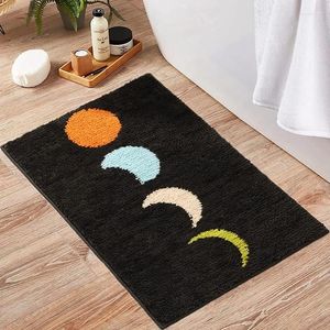 Tapetes de banho inyahome Bathmat fofo não deslizamento da lua absorvente tapete lavável Microfibra macia decoração de banheiro moderno capacho Badezimmer Teppich