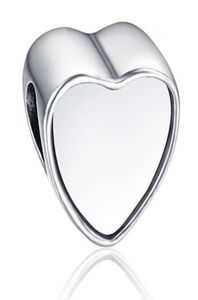 Alaşım özelleştirilmiş boş kalp fotoğraf boncuk metal kaydırıcı büyük delik Avrupa takılar fit Chamilia biagi bileklik9120105