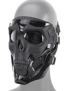Cadılar Bayramı Skeleton Airsoft Maske Tam Yüz Kafatası Cosplay Masquerade Parti Mask Paintball Askeri Savaş Oyunu Yüz Koruyucu Mas Y8930985