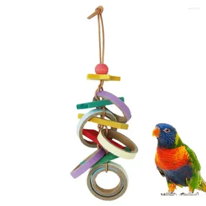 Andra fågelförsörjningar Teksaker för Conures Parrot Toy Climbing Blocks Cage Bite Accessories Tuggfärgade papegojor