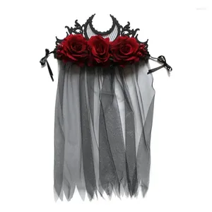 Party Supplies Black Veil Day Of The Death Headband Halloween Gothic Baroque