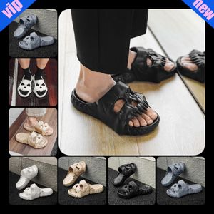 Eva Hole-Schuhe mit dem Gefühl, auf Kot dicke Soled Sandalen Sommer atmungsaktives Haus Slipper menschliches Skelettrutschen braun schwarzblau Nicht-Schlupf