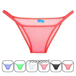 Underbyxor låga midjor brister bikini person mode mesh mens 2024 sexiga underkläder rayon män för jockstrap grossist