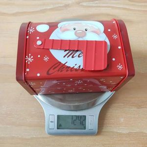 Aufbewahrung Flaschen Weihnachtsbedarf Candy Jar Geschenkbox Zinn Cookie -Dosen mit Deckel Blechhalterhalterdekoration