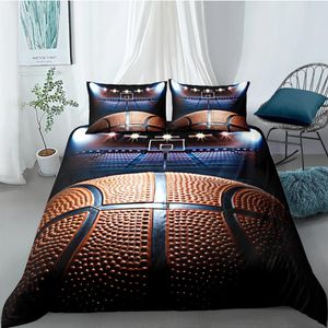 Bedding Sets 3D Basketball Design Duvet Cover Bag And Pillow Shams Full Twin Single Double Size Custom Bed Linens