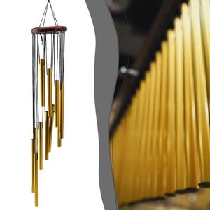 Dekorative Figuren 12 Röhren Wind Chimes Aluminiumrohrkiefern Metall Rohr im Freien Hof Dekoration Glocken Dekor Wedding Party Gedenkgeschenke