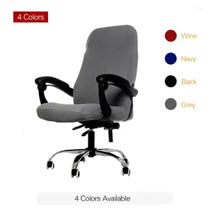 Chair Covers Computer Cover Spandex For Study Office Slipcover Elastic Grey Black Navy Red Armchair Seat Case 1 PC
