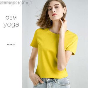 Desginer als Yoga Aloe Hemd Hemd Kleider Frau High-End-Anzug Damen Sommer Dünne Kurzärmel Fitness laufen schnelle Trocknungssport-T-Shirt Lose Top