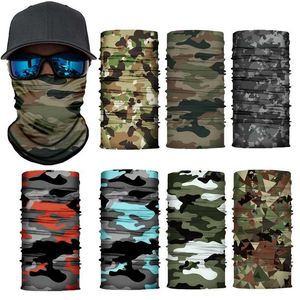 Mode ansiktsmasker nacke gaiter kamouflage cykel ansiktsmask taktisk halsduk hals täcker mens sömlösa bandana kvinnor huvudband balaclava tube sköld q2405101