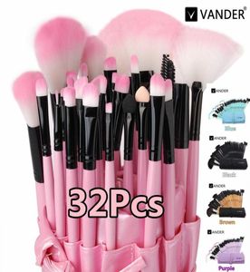 32PCS kosmetyczne pędzle do makijażu Zestaw proszkowy podkład do cienia do powiek szczotka do lip narzędzie marki makijaż pędzle narzędzia piękności pince MA2669911