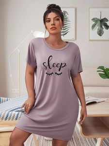 Plus Size Dresses Summer Women's Ice Silk Nightgowns Shopping Dating For Women With Large Busts