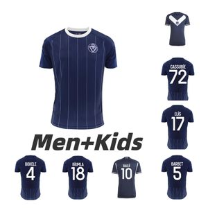 2024 2025 Maillot de foot Girondins Bordeaux Maglie da calcio Foot Men Kit Kit FC Football Shirt Allenamento 24 25 Versioni da fan di casa Bakwa Badji Josh Maja Mwanga IIU Top