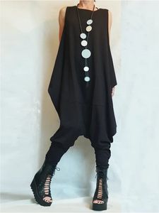 Damen Jumpsuit Mode ärmellose Harem Long Hosen Harajuku Street Outfit Sty