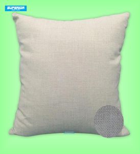 30pcs 16x16インチポリエステルコットンブレンド人工リネン枕カバー空白生の白い黄麻布クッションカバーデジタルに最適です1844837
