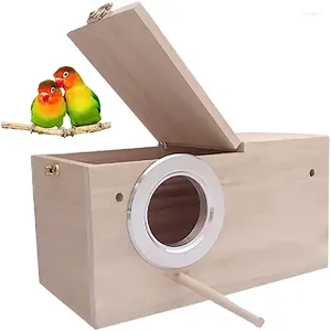 Obroże dla psa Parakeet Nest Box Bird Cage z naturalnym drewnem sosny hodowla drewna dla pułkownika Budgie conre jajo