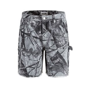 Summer Man Outdoor Multi Pocket Vintage Branch Shorts Kamuflaż Kamuflażowy kombinezon zwykłe proste spodnie Ładunek Krótkie kolana