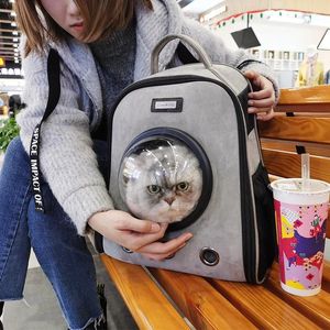 Bolsa de viagem por transportadoras de gatos com lanches Backpack Backpack transportadora externa respirável para animais de estimação de cachorro pequeno