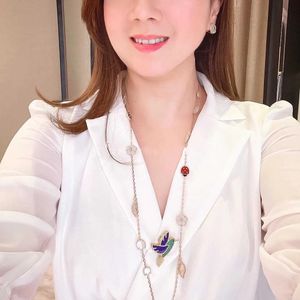 2024 Luxury quality pendant necklace with flower leaf shape for women and mother wedding jewelry gift have box PS4848 q7