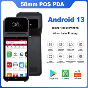 Android 13ハンドヘルドターミナルPOSプリンターポータブル58mmサーマルレシートプリンター4G Bluetooth NFCチケット請求書POS PDA IMPRESSORA 240430