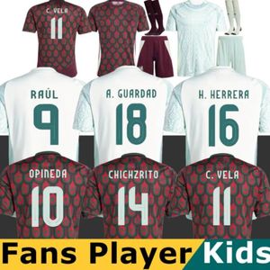 2024 2025 Maglie da calcio in Messico H.Lozano Chicharito 24/25 SCHITTA NAZIONALE SCHETTA NAZIONALE MASSIONE MENUS KIDS KID AW AWAY AUT CAMISETAS COPA AMERICA MAILLOT MEXIQUE GIMENEZ Lozano