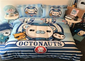 3PCS4PCSコットンアニメOctonauts Kwazii Peso Bedding Sets with Pilloccase Bed Sheetduvet Cover for Kid Room Dormitory BedセットT21786661