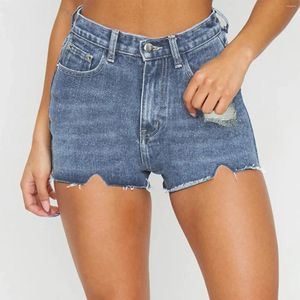 Kvinnors jeans kvinnor mode gata personlighet trendiga hål shorts kvinnor