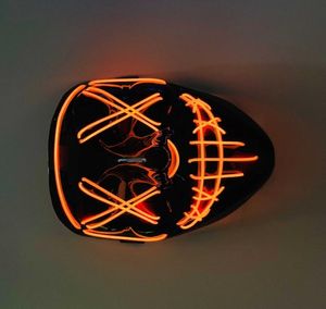 LEDライトコスプレマスクハロウィーンの恐ろしいエルライトアップフェスティバルダンスパーティーのための明るい輝きマスクコスチューム6121086